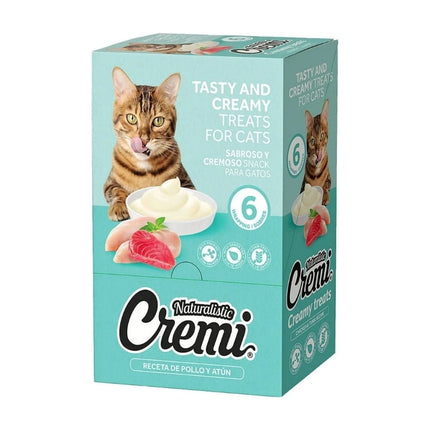 Cajita Naturalistic Cremi Gatos Pollo Y Atún (30 Tubitos)