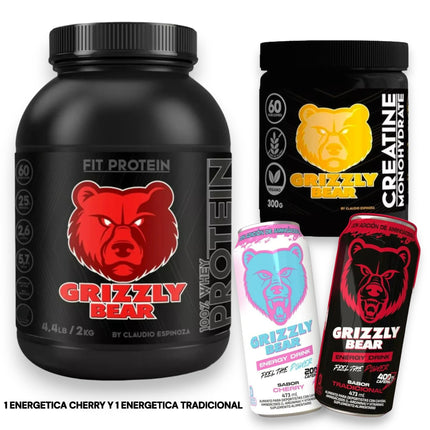 Pack Proteina Whey 2Kg Arroz Con Leche+ Creatina Monohidratada 300Gr + 2 Energeticas