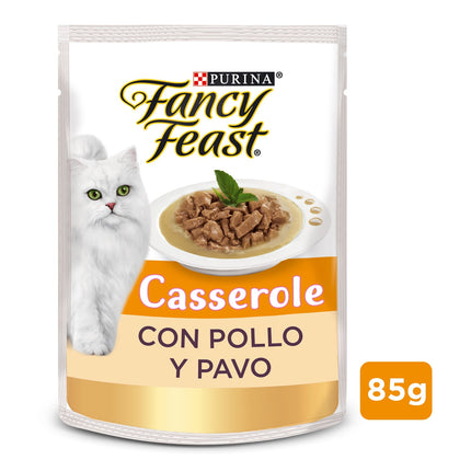 Pack alimento húmedo para gato FANCY FEAST® Casserole con Pollo y Pavo 15x85g