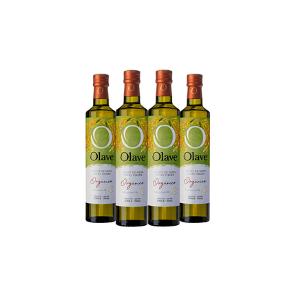 Aceite Oliva Orgánico Extra Virgen Olave Organico 4 x 500 ml