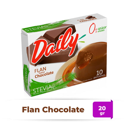 Flan Diet Sabor Chocolate Caja, 20 GR - Daily | Apishop