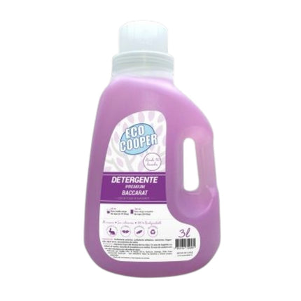Detergente Premium EcoCooper Baccarat 3L - Concentrado, Hipoalergénico y 100% Biodegradable