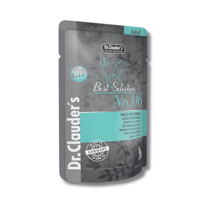 Alimento húmedo para gatos BS venado y calabaza - Dr. Clauder's x5 Pouch