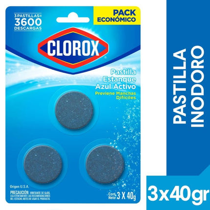 Pastilla de Inodoro Azul Activo Doypack, 3 un