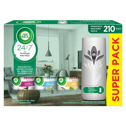 Airwick Freshmatic Full Aparato con 3 recargas 1kit | Apishop.cl