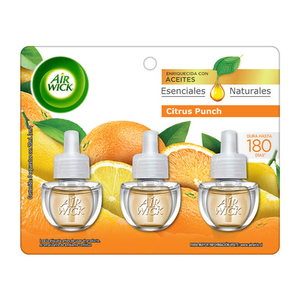 Airwick Recarga Desodorante Electrico Citrus Punch 3 unid | Apishop.cl