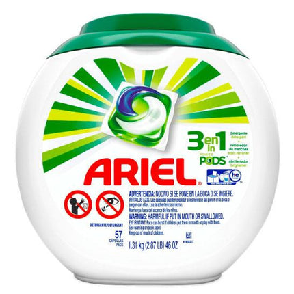 Ariel Power Pods Detergente en cápsulas 57 unid | Apishop.cl