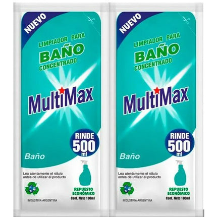 Limpiador Baño  Litro Ultra Concentrado Para Diluir 500ml X100 Ml 12 Unidades