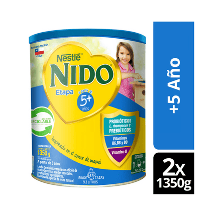 Pack x2 leche en polvo 5+ protectus avanzado tarro 1350g