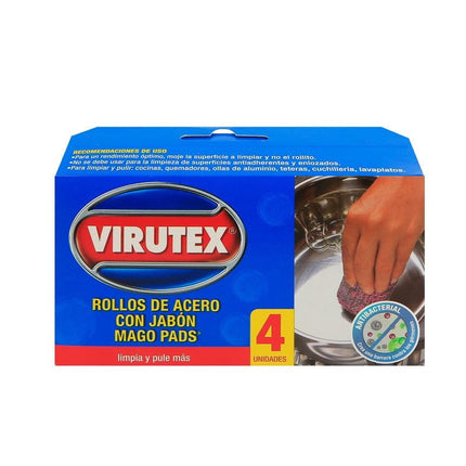 Rollos de Acero Mago Pads Con Jabón, 4 Un