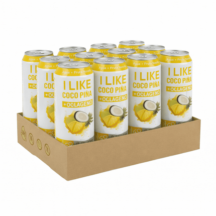 Pack X12 Jugo Natural + Colageno Coco Piña 473ml