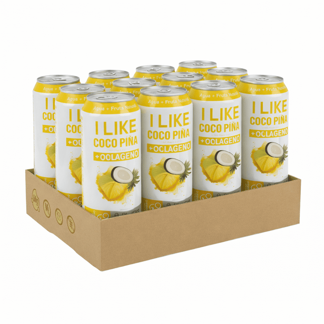 Pack X12 Jugo Natural + Colageno Coco Piña 473ml