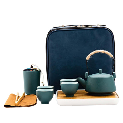 Juego De Té De Viaje, 4 Tazas, Tetera Portátil Para Pícnic, Camping, Regalos Para Amantes Del Té
