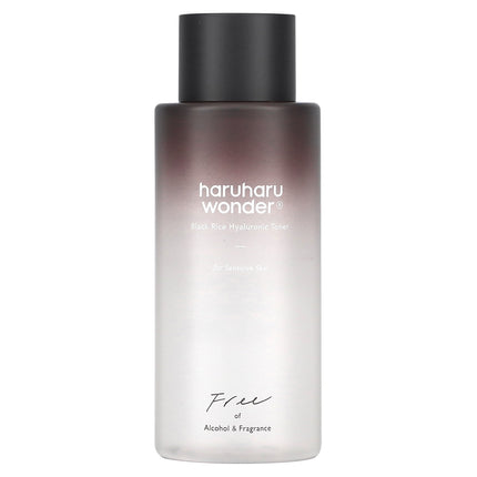 Haruharu Wonder Tónico Hialurónico de Arroz Negro para Pieles Sensibles, 150 Ml