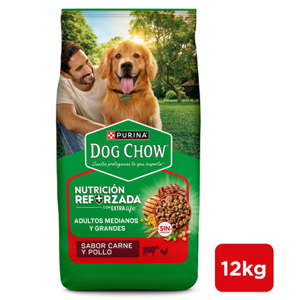 Alimento Seco Perro Adulto Raza Mediana/Grande Carne y Pollo Bolsa.