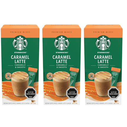 Café Instantáneo STARBUCKS® Caramel Latte (4 sobres) X3 cajas