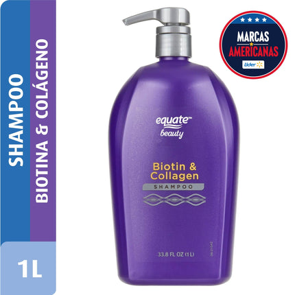 Shampoo Equate De Cabello Biotina& Colageno, 1 L