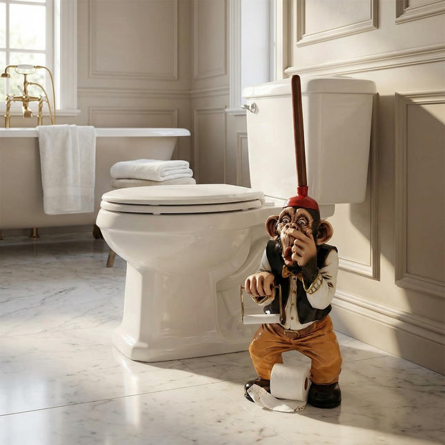 Soporte para papel higiénico AFD Home Monkey Bathroom Decor