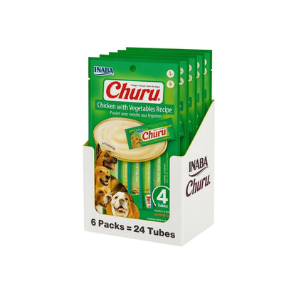 Churu Dog Pollo Vegetal – 6 Packs de 4 Tubos 14 g