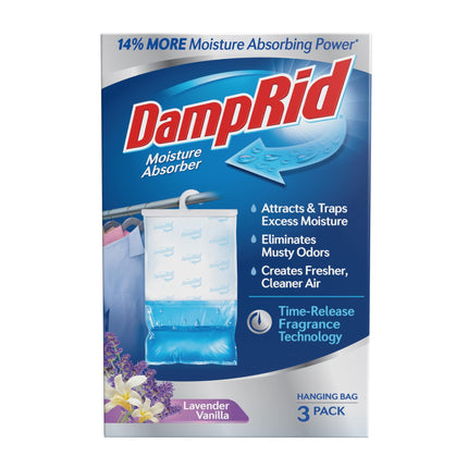 Absorbedor de humedad DampRid, lavanda y vainilla, 480 ml, paquete de 3
