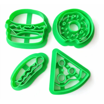 Set de cortadores de galletas de comida rápida (PACK 4 UN)