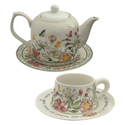 Té De Té Con Taza De Té Y Taza De Café De Porcelana De Platillo Para Regalo De Cumpleaños Con Leche Latte