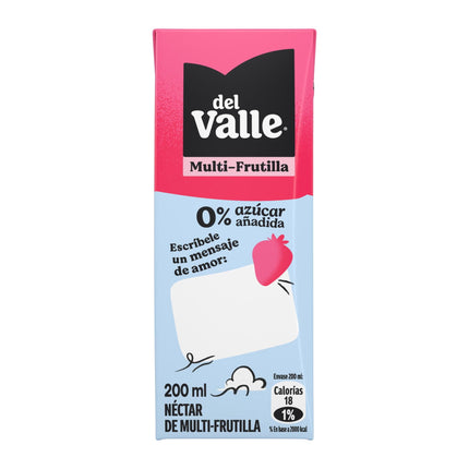 Néctar Multi-Frutilla 0% Azúcar Añadida Caja, 200 ml