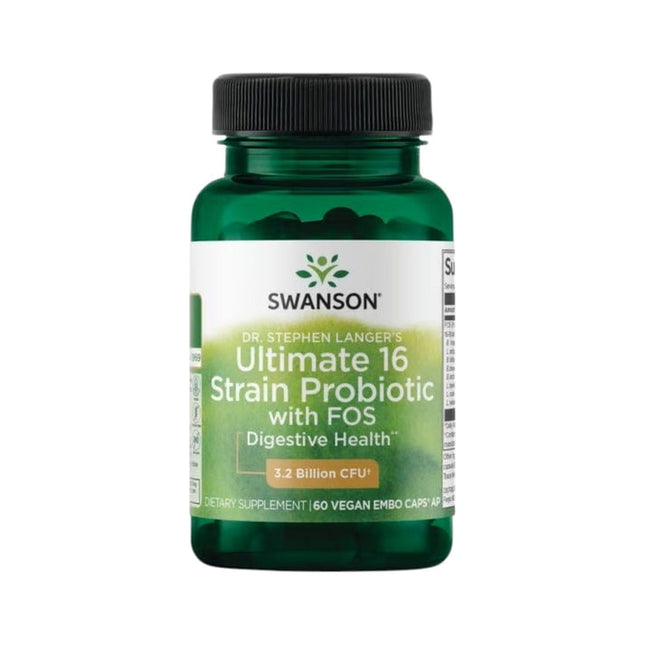 Probiotico Ultimate 16 Cepas Con Fos 3 2 Billiones Cfu 60 Capsulas Veganas