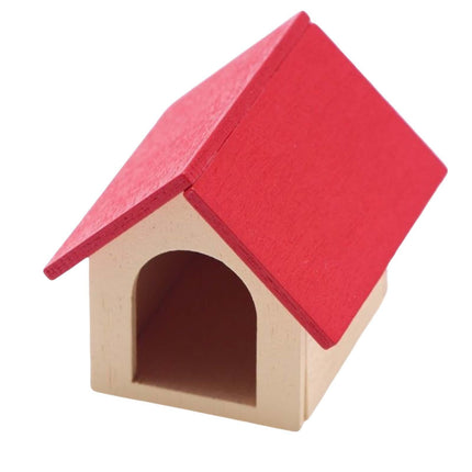 1/12 Escala Miniatura Mascota Perro Gato Casa Adornos Muñeca Accesorios Decoración Rojo