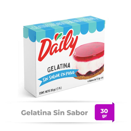 Gelatina Sin Sabor En Polvo, 30 g - Daily | Apishop