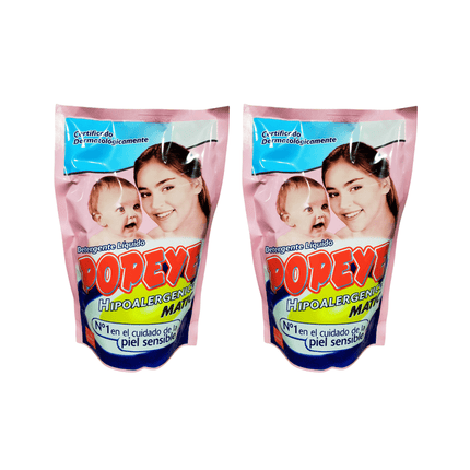 Pack 2 Detergentes Liquido Popeye Hipoalergenico 800ml