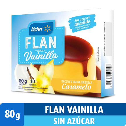 Flan Sabor Vainilla Sin Azúcar Añadida, 80 g | Apishop
