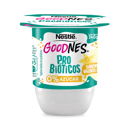 Yoghurt Goodnes con Probióticos Sabor Vainilla Pote, 140 g | Apishop