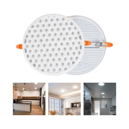 Foco Led Techo Embutido Redondo Panel Luz Fria Blanco Abeja 24w