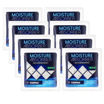Bolsitas absorbentes de humedad Zarpax, carbón activado, 40 g (juego de 8)