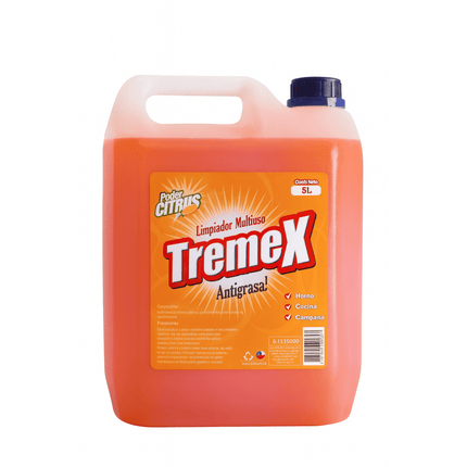 Limpiador Antigrasa Tremex Poder Citrus 5 Litros – Desengrasante Multiusos para Cocina y Superficies