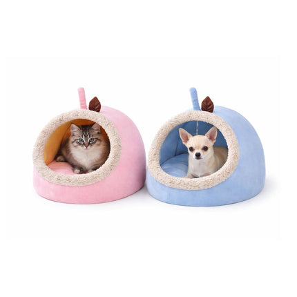 Cama Mascota Tipo Cueva Perro Gato Pequeño 35 cm rosa