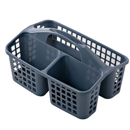 Ducha Portátil Caddy Cesta Suministros De Limpieza Cubo 3 Compartimentos Divididos Azul