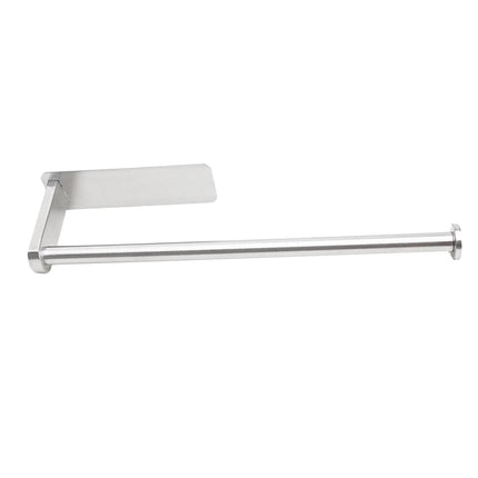 Soporte De Rollo De Papel Higiénico De Baño De Acero Inoxidable Adhesivo Largo Plateado