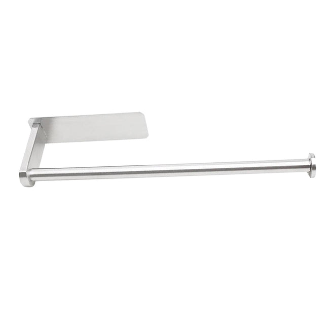 Soporte De Rollo De Papel Higiénico De Baño De Acero Inoxidable Adhesivo Largo Plateado