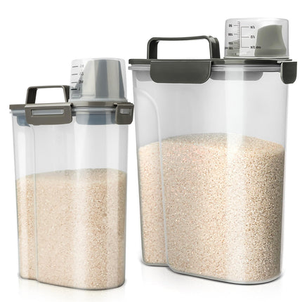 Recipiente de almacenamiento de arroz Viretec, paquete de 2 unidades, 3 litros y 6 litros, sin BPA