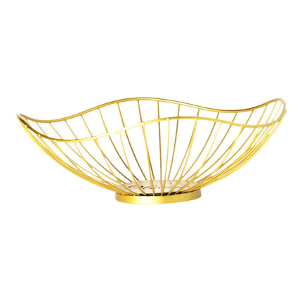 Cesta De Alambre De Metal Para Frutas, Estante Para Postres, Cuenco Para Pan, Hogar, Cocina, Dorado