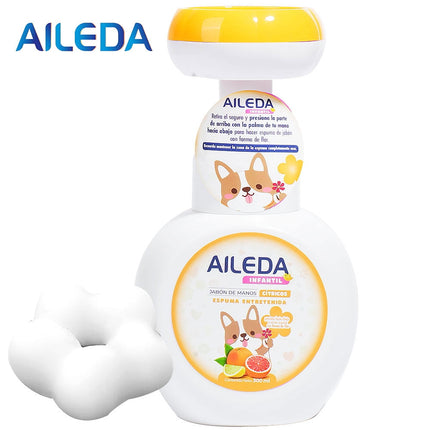 Jabón Espuma Infantil (Huella) 300 Ml fragancia de cítrico