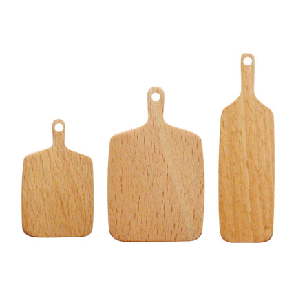 1:6 1:12 Casa De Muñecas Tabla Para Servir Queso Con Mango Modelos Set Marrón Claro