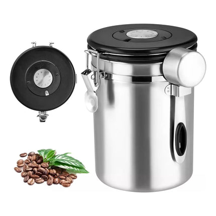 Lata De Café Contenedor De Alimentos Sellado 1.5 L acero inoxidable 304