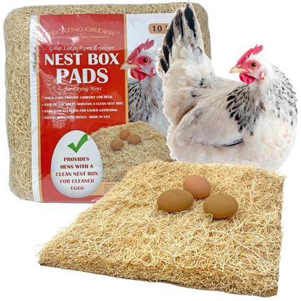 Nest Box Pads, orden jerárquico para nidos de pollos, 13 x 13 cm