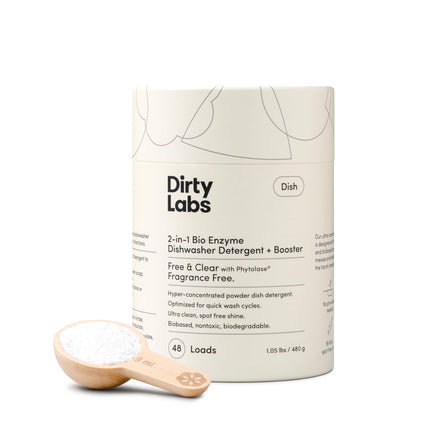 Detergente para lavavajillas Dirty Labs sin aroma, 48 cargas, 480 g