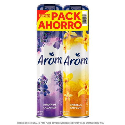 Aromatizante Ambiental Lavanda y Vainilla Pack 2 Aerosol Lata, 225 g