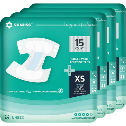 Pañales para adultos SUNKISS TrustPlus de máxima absorción XSmall 60