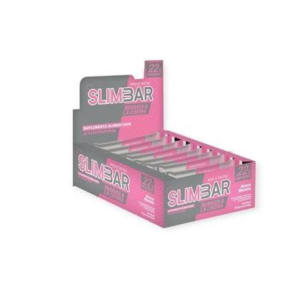Box 12 barras de proteina 60GR C/U BERRIES A LA CREMA - SLIMBAR